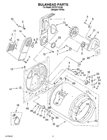 03 - Section parts for Kitchenaid Dryer KEYS710LQ0 from AppliancePartsPros.com