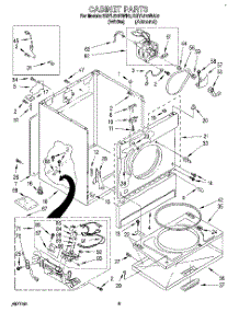 02 - Cabinet parts for Kitchenaid Dryer KGYL510BWH0 from AppliancePartsPros.com