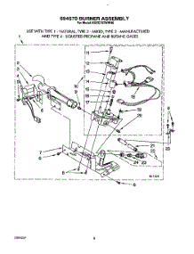 05 - 694670 Burner Assembly parts for Kitchenaid Dryer KGYE767WWH0 from AppliancePartsPros.com