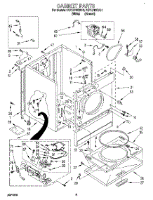 02 - Cabinet parts for Kitchenaid Dryer KGYL510BWH1 from AppliancePartsPros.com