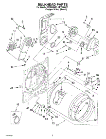 03 - Section parts for Kitchenaid Dryer KEYS850JQ1 from AppliancePartsPros.com