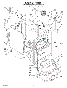 02 - Cabinet parts for Kitchenaid Dryer KGYS750JQ2 from AppliancePartsPros.com