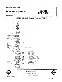 01 - Section Parts For Kitchenaid Disposer Kcdi250x From Appliancepartspros.Com