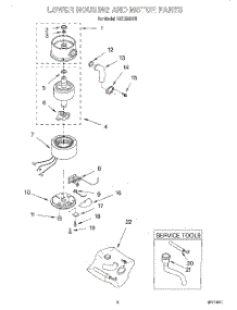02 - Section Parts For Kitchenaid Disposer Kcdb250g From Appliancepartspros.Com