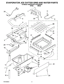 02 - Evaporator, Ice Cutter Grid And Water Parts parts for Kitchenaid Ice Machine KUIS18PNTB0 from AppliancePartsPros.com