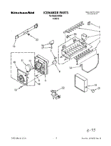 01 - Section Parts For Kitchenaid Ice Maker Kims8 From Appliancepartspros.Com
