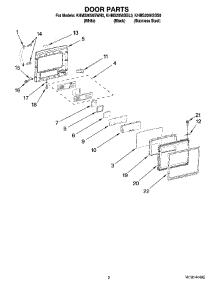 02 - Door Parts parts for Kitchenaid Microwave KHMS2056SBL0 from AppliancePartsPros.com