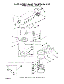 02 - Case, Gearing And Planetary Unit parts for Kitchenaid Mixer KSM500ER0 from AppliancePartsPros.com