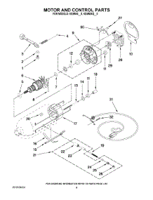 03 - Motor And Control Parts parts for Kitchenaid Mixer KSM500ER0 from AppliancePartsPros.com