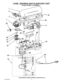 02 - Case, Gearing And Planetary Unit parts for Kitchenaid Mixer KV25G0XGR5 from AppliancePartsPros.com