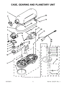 02 - Case, Gearing And Planetary Unit parts for Whirlpool Mixer 4KP26M1XMR5 from AppliancePartsPros.com