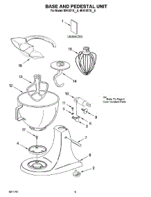 03 - Base And Pedestal Unit, Optional Parts parts for Kitchenaid Mixer KN15E1XSB0 from AppliancePartsPros.com