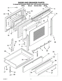 04 - Door & Drawer parts for Kitchenaid Range KGRT607HBS6 from AppliancePartsPros.com