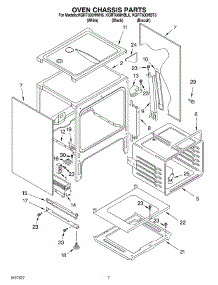 05 - Oven Chassis parts for Kitchenaid Range KGRT600HWH6 from AppliancePartsPros.com