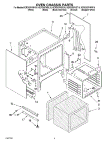 03 - Oven Chassis Parts parts for Kitchenaid Range KERC607HWH10 from AppliancePartsPros.com
