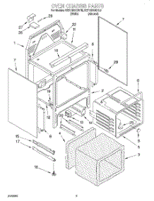 04 - Oven Chassis parts for Kitchenaid Range KERC500EWH5 from AppliancePartsPros.com