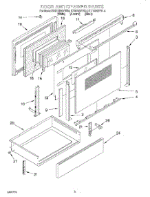 03 - Door And Drawer parts for Kitchenaid Range KERC500YAL4 from AppliancePartsPros.com