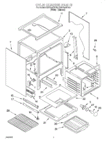05 - Oven Chassis parts for Kitchenaid Range KGRT500FWH0 from AppliancePartsPros.com