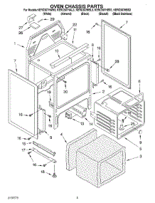 04 - Oven Chassis parts for Kitchenaid Range KERC507HBL3 from AppliancePartsPros.com