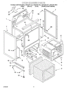 04 - Oven Chassis parts for Kitchenaid Range KERC507HWH0 from AppliancePartsPros.com