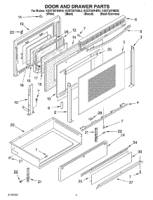 04 - Door And Drawer parts for Kitchenaid Range KGST307HBL5 from AppliancePartsPros.com