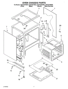 05 - Oven Chassis parts for Kitchenaid Range KGST307HBS5 from AppliancePartsPros.com
