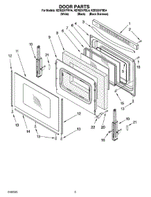 04 - Door Parts parts for Kitchenaid Range KERI201PBS4 from AppliancePartsPros.com