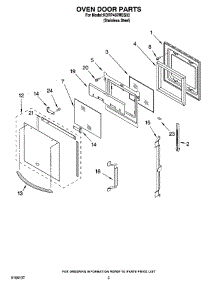 02 - Oven Door Parts parts for Kitchenaid Range KDRP487MSS03 from AppliancePartsPros.com