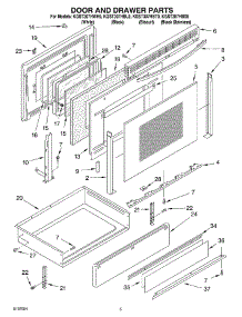 04 - Door And Drawer parts for Kitchenaid Range KGST307HBS9 from AppliancePartsPros.com
