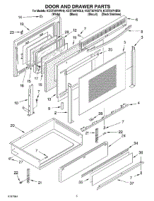 04 - Door And Drawer parts for Kitchenaid Range KGST307HBL8 from AppliancePartsPros.com
