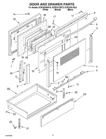 02 - Door And Drawer parts for Kitchenaid Range KERC601HBL8 from AppliancePartsPros.com