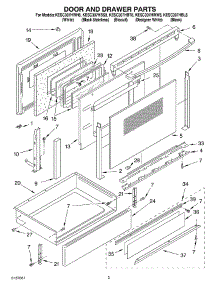03 - Door And Drawer parts for Kitchenaid Range KESC307HBT8 from AppliancePartsPros.com