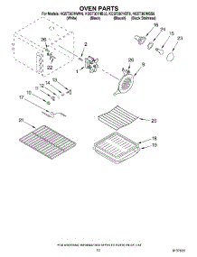 07 - Oven parts for Kitchenaid Range KGST307HBL6 from AppliancePartsPros.com