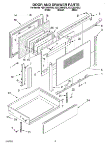 03 - Door And Drawer parts for Kitchenaid Range KESC300HBT5 from AppliancePartsPros.com