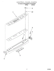 02 - Control Panel parts for Kitchenaid Range KGST300HWH4 from AppliancePartsPros.com