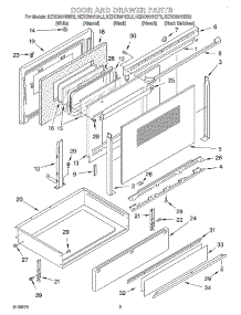 03 - Door And Drawer parts for Kitchenaid Range KERC507HAL2 from AppliancePartsPros.com