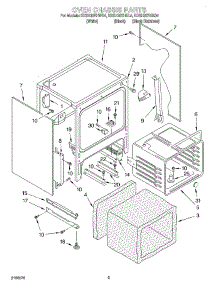 04 - Oven Chassis parts for Kitchenaid Range KESH307HBL4 from AppliancePartsPros.com