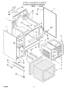04 - Oven Chassis parts for Kitchenaid Range KERC500HBT2 from AppliancePartsPros.com