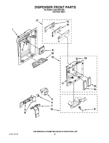 12 - Dispenser Front Parts parts for Kitchenaid Refrigerator KSSC42QTS02 from AppliancePartsPros.com
