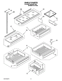 06 - Shelf Parts parts for Kitchenaid Refrigerator KBRO36FTX00 from AppliancePartsPros.com