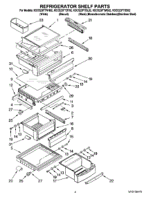 03 - Refrigerator Shelf Parts parts for Kitchenaid Refrigerator KSCS23FTMS02 from AppliancePartsPros.com