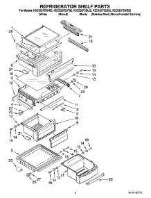 03 - Refrigerator Shelf Parts parts for Kitchenaid Refrigerator KSCS25FSMS02 from AppliancePartsPros.com