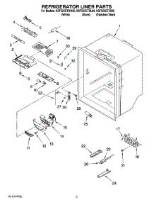03 - Refrigerator Liner Parts parts for Kitchenaid Refrigerator KBFS25ETWH00 from AppliancePartsPros.com