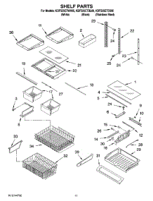 06 - Shelf Parts parts for Kitchenaid Refrigerator KBFS25ETSS00 from AppliancePartsPros.com