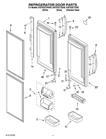 04 - Refrigerator Door Parts parts for Kitchenaid Refrigerator KBFS25ETBL00 from AppliancePartsPros.com