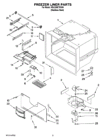 02 - Freezer Liner Parts parts for Kitchenaid Refrigerator KBLS20ETSS00 from AppliancePartsPros.com