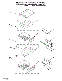 07 - Refrigerator Shelf Parts parts for Kitchenaid Refrigerator KSSS48QTB00 from AppliancePartsPros.com