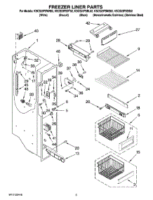 04 - Freezer Liner Parts parts for Kitchenaid Refrigerator KSCS23FSBL02 from AppliancePartsPros.com