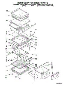 03 - Refrigerator Shelf Parts parts for Kitchenaid Refrigerator KSRX25FTSS01 from AppliancePartsPros.com