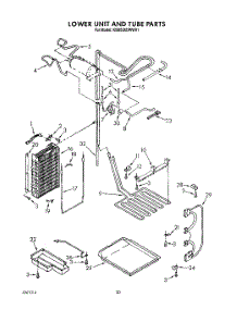14 - Lower Unit And Tube parts for Kitchenaid Refrigerator KSSS36DWW01 from AppliancePartsPros.com